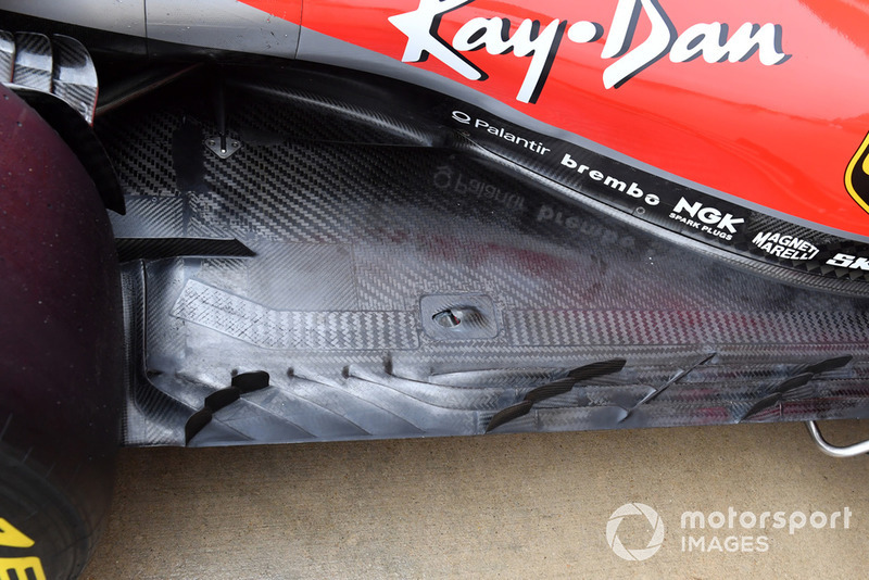 Ferrari SF-71H rear floor detail