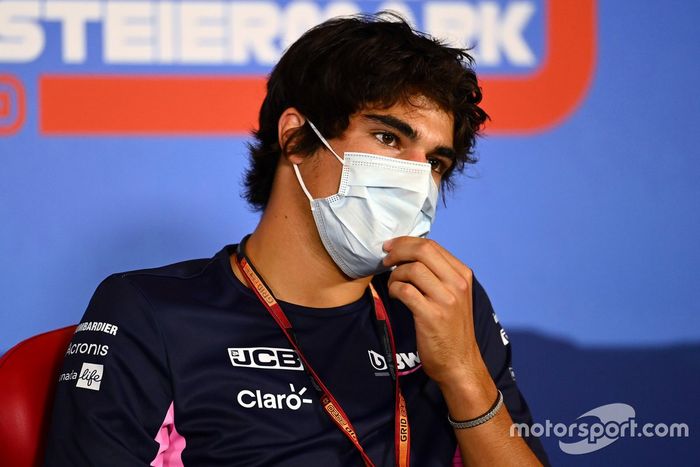 Lance Stroll, Racing Point en la conferencia de prensa