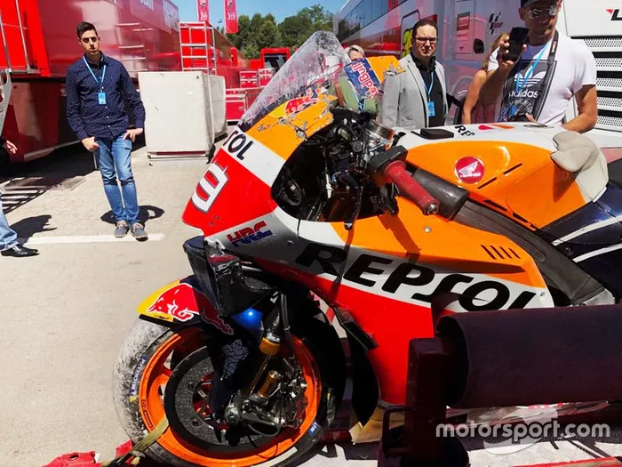 Jorge Lorenzo, Repsol Honda, caída lunes test Barcelona