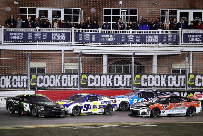 Ty Gibbs, Joe Gibbs Racing, Chase Elliott, Hendrick Motorsports, William Byron, Hendrick Motorsports, Daniel Suárez, Spire Motorsports