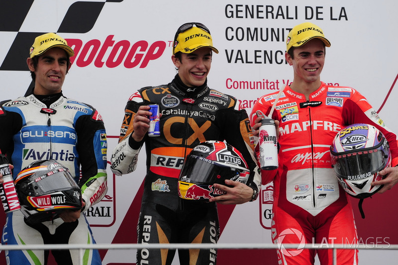 Podium: 1. Marc Marquez, 2. Julián Simón, 3. Nicolás Terol