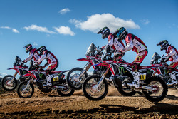 Michael Metge, Paulo Goncalves, Ricky Brabec, Kevin Benavides, Joan Barreda, Monster Energy Honda Te