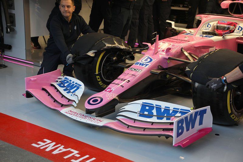 Racing Point RP20 detalle del ala frontal