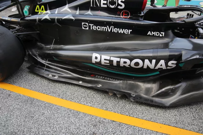 Mercedes W14 detalles técnicos