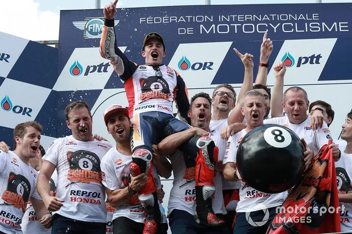 Podio: ganador Marc Marquez, Repsol Honda Team