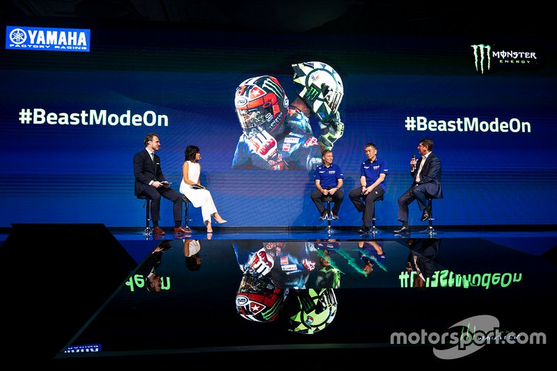 Lin Jarvis, Yamaha Factory Racing Managing Director, Kouichi Tsuji, President of Yamaha Motor Racing, Mitch Covington, Monster Energy Vice President Sports Marketing