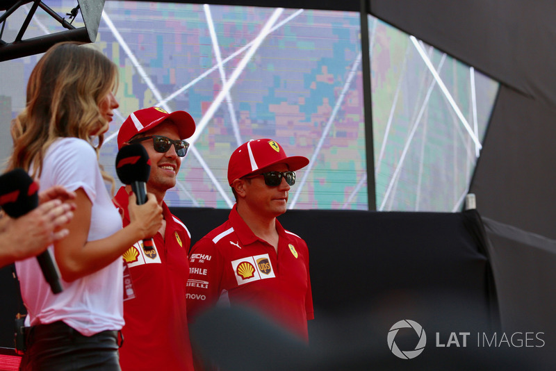 Sebastian Vettel, Ferrari ve Kimi Raikkonen, Ferrari, Fan Zone