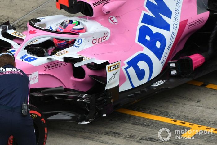 Detalle del deflector del Racing Point RP20