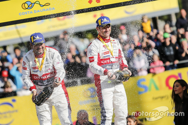 I vincitori Sébastien Loeb, Daniel Elena, Citroën World Rally Team Citroën C3 WRC