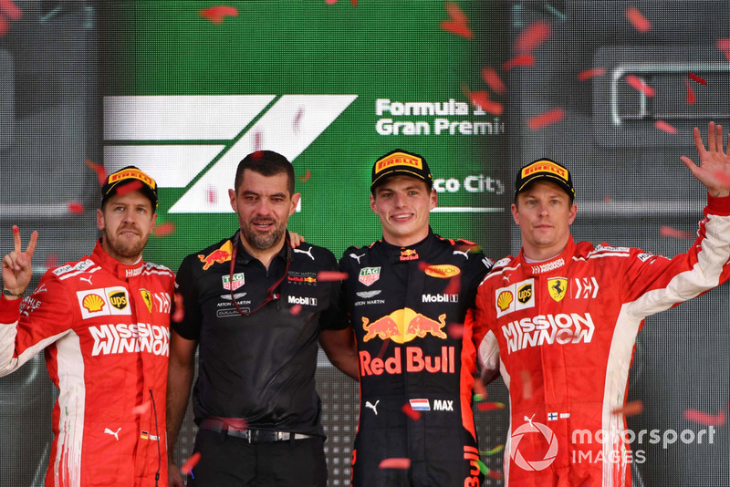 Sebastian Vettel, Ferrari, Guillaume Rocquelin, Red Bull Racing, Max Verstappen, Red Bull Racing, Kimi Raikkonen, Ferrari