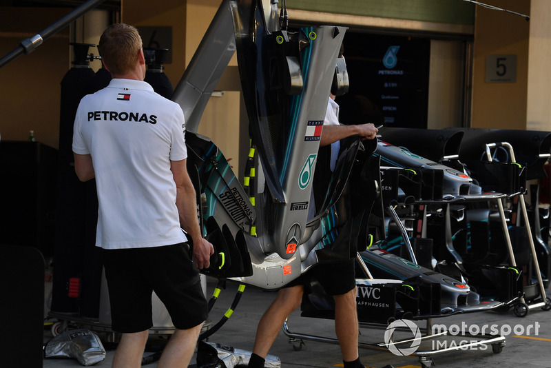 Alerón delantero del Mercedes-AMG F1 W09