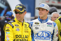 Matt Kenseth, Joe Gibbs Racing, Toyota; Trevor Bayne, Roush Fenway Racing, Ford