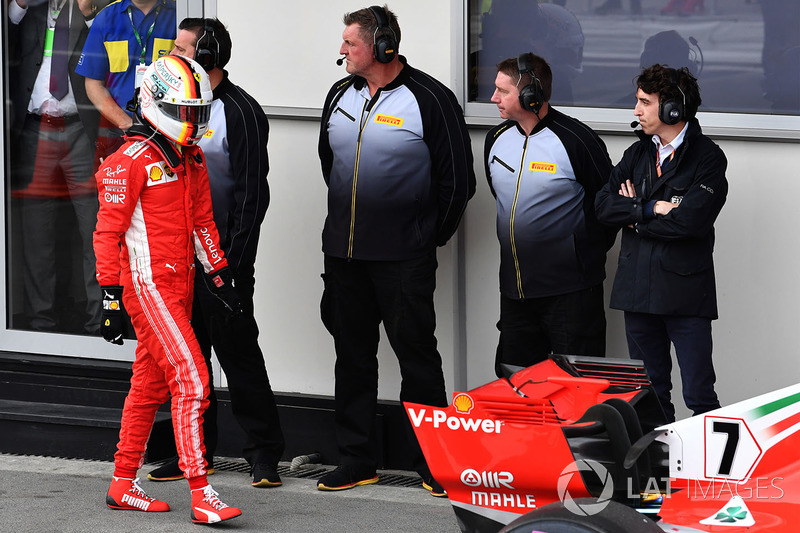 Sebastian Vettel, Ferrari en parc ferme