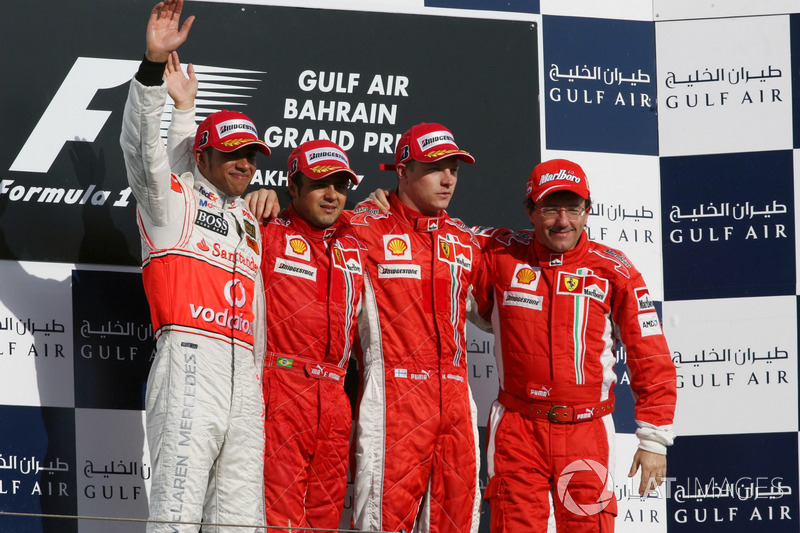 2007: 1. Felipe Massa, 2. Lewis Hamilton, 3. Kimi Raikkonen