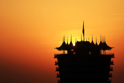 Sun sets over the circuit