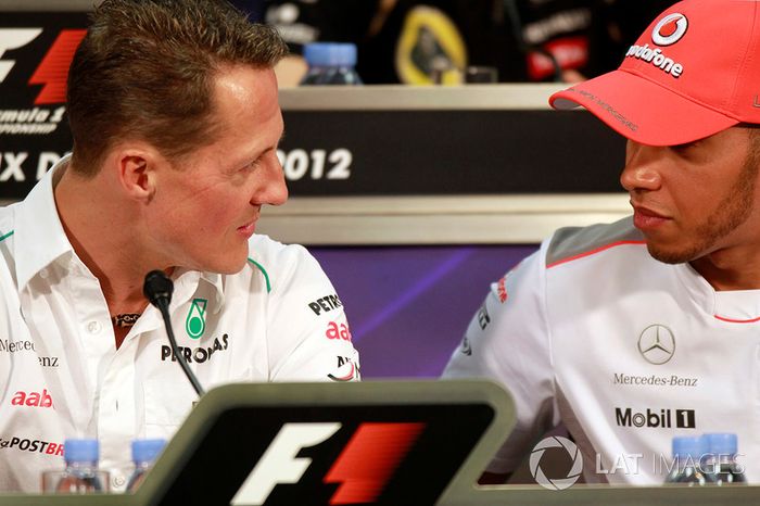 Michael Schumacher, Mercedes AMG y Lewis Hamilton, McLaren