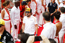 Fernando Alonso, McLaren, in the drivers parade