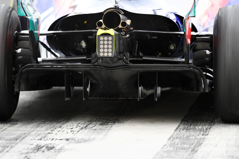 Detalle de la trasera del Scuderia Toro Rosso STR13