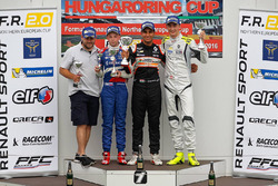 Podium: winner Jehan Daruvala, Josef Kaufmann Racing, second place Robert Shwartzman, Josef Kaufmann Racing, third place Ferdinand Habsburg, Fortec Motorsports