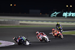 Jorge Lorenzo, Movistar Yamaha MotoGP, Yamaha; Andrea Dovizioso, Ducati Team, Ducati y Marc Márquez,