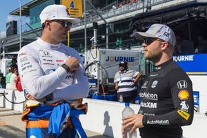 Graham Rahal, Rahal Letterman Lanigan Racing Honda, Felix Rosenqvist, Meyer Shank Racing Honda