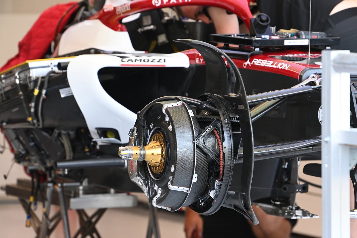 Detalle del tambor de freno Alfa Romeo Racing C42