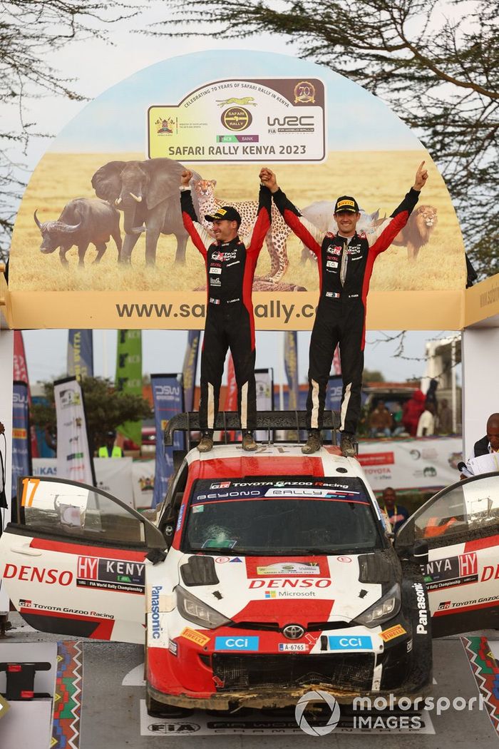 Ganadores Sébastien Ogier, Vincent Landais, Toyota Gazoo Racing WRT Toyota GR Yaris Rally1
