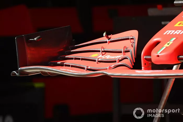 Detalle técnico del Ferrari