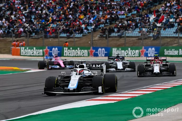 George Russell, Williams FW43, Antonio Giovinazzi, Alfa Romeo Racing C39, Daniil Kvyat, AlphaTauri AT01, Sergio Pérez, Racing Point RP20