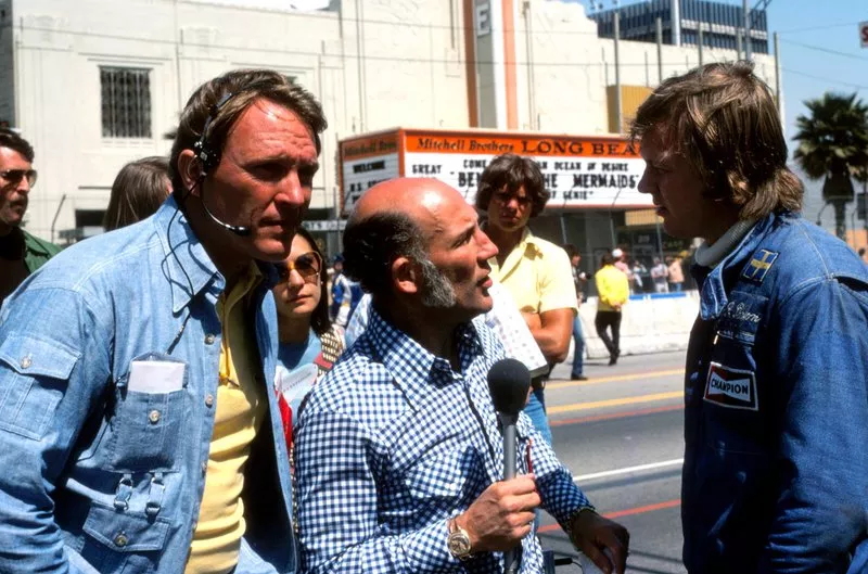 Stirling Moss, interviews Ronnie Peterson, March