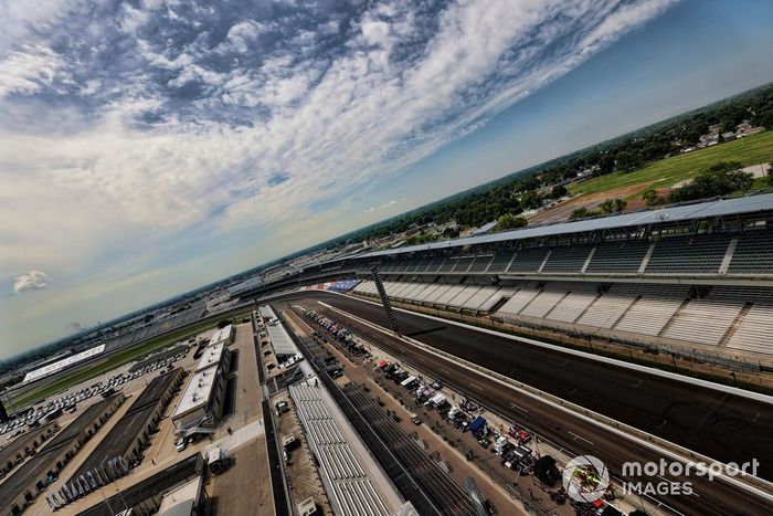 La pista vacía del Indianapolis Motor Speedway