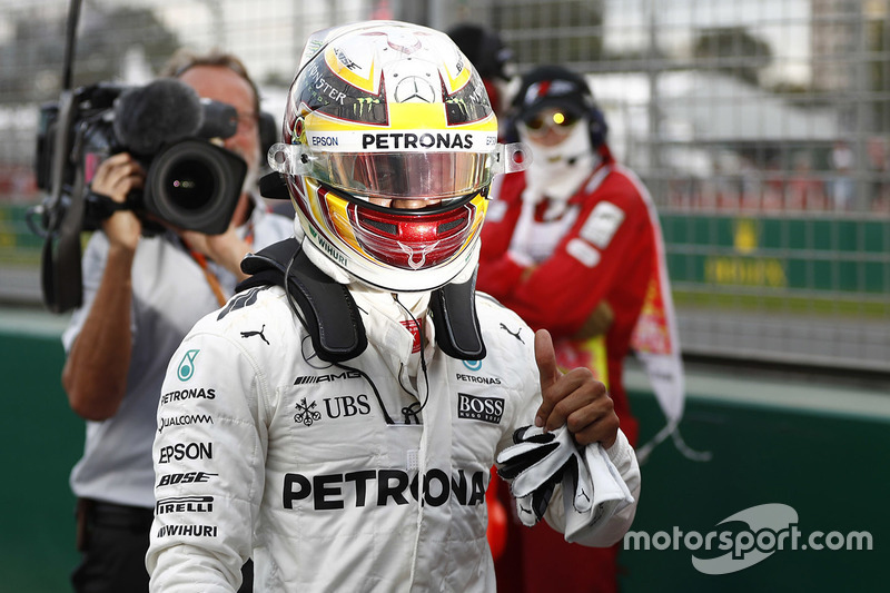 Ganador de la pole Lewis Hamilton, Mercedes AMG F1