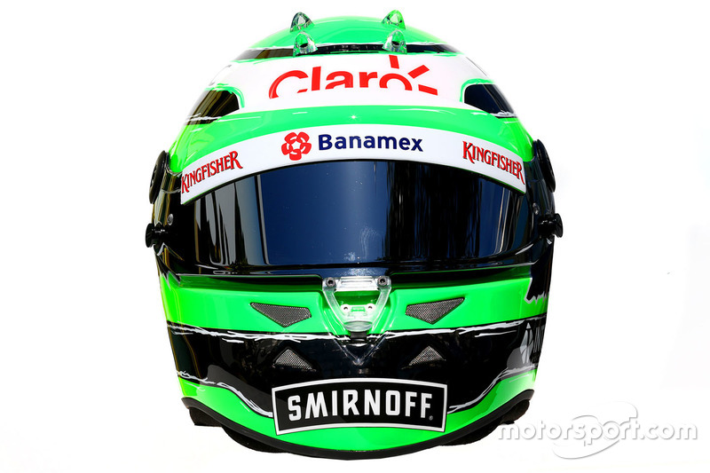 El casco de Nico Hülkenberg, Sahara Force India F1