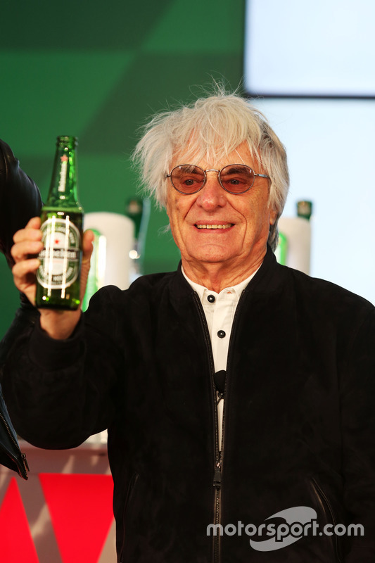 bernie ecclestone, at a heineken sponsorship announcement