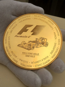 Moneda de oro de Fórmula 1