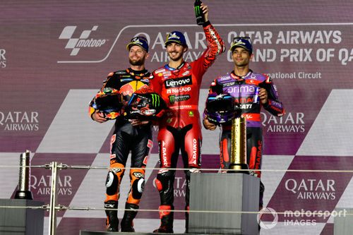 Brad Binder, Red Bull KTM Factory Racing, Francesco Bagnaia, Ducati Team, Jorge Martin, Pramac Racing