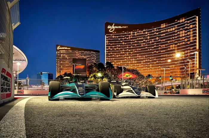 Acción en la pista de Las Vegas