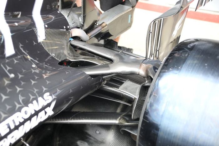 Detalle trasero del Mercedes AMG F1 W10