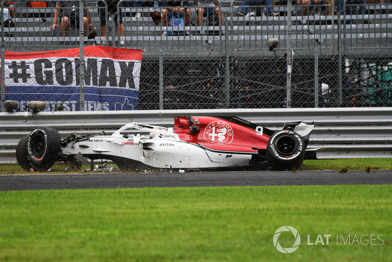 Choque de Marcus Ericsson, Sauber C37