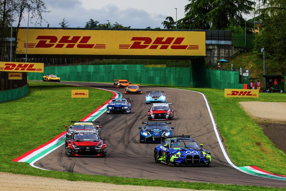 #46 Team WRT BMW M4 LMGT3: Ahmad Al Harthy, Valentino Rossi, Kelvin Van Der Linde, #87 Akkodis ASP Team Lexus RC F LMGT3: Petru Umbrarescu, Clemens Schmid, Jose María Lopez