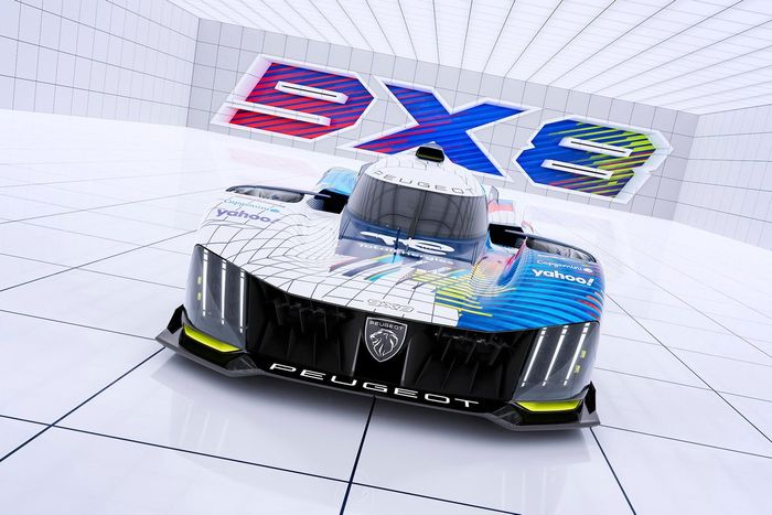 Peugeot 9X8 LMH con la decoración para las 24h de Le Mans