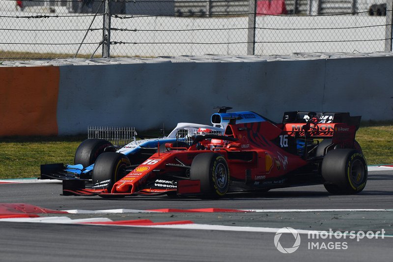 Robert Kubica, Williams FW42 e Charles Leclerc, Ferrari SF90