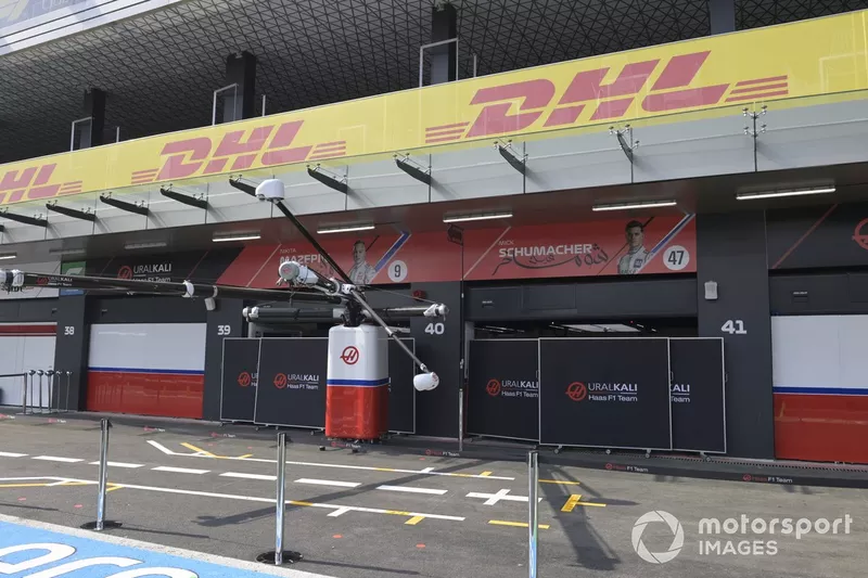 Le stand de Nikita Mazepin, Haas F1