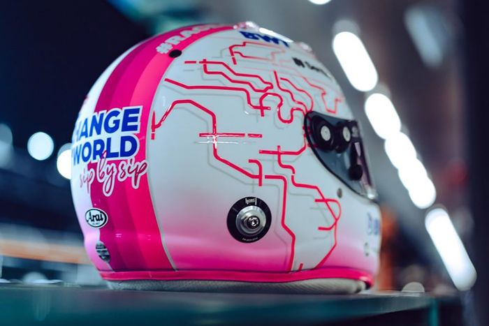 Casco especial de Sebastian Vettel, Aston Martin
