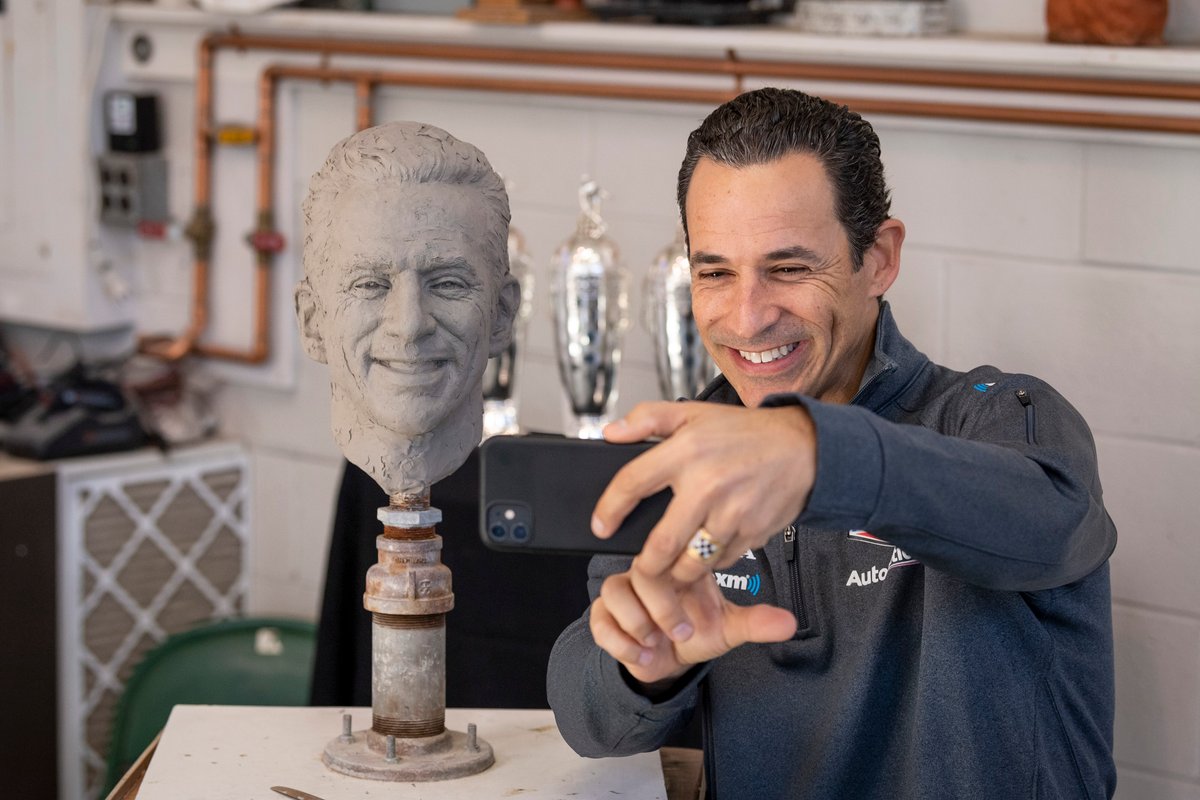 Helio Castroneves, Meyer Shank Racing at  BorgWarner trophy modeling