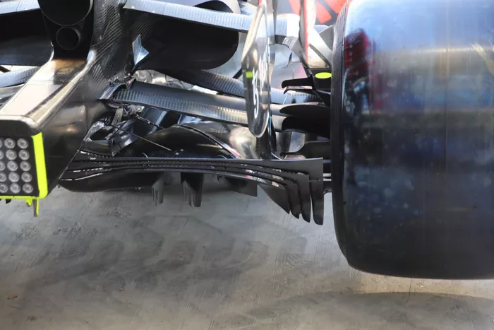 Detalle del difusor del Red Bull Racing RB16B