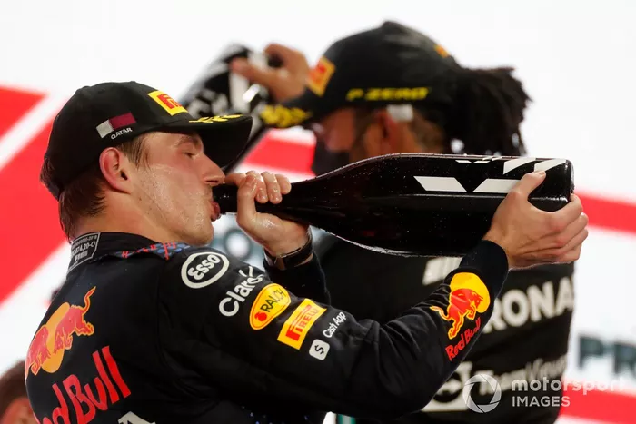 Podio: segundo lugar Max Verstappen, Red Bull Racing