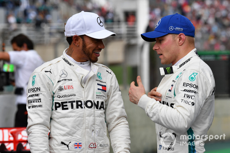 Lewis Hamilton, Mercedes AMG F1 y Valtteri Bottas, Mercedes AMG F1 in fpe