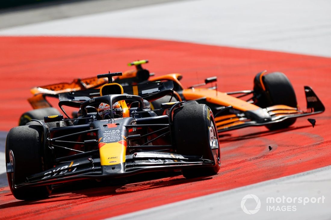 Max Verstappen, Red Bull Racing RB20, Lando Norris, McLaren MCL38, batalla por el liderato