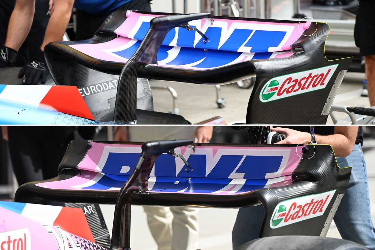 Comparación del alerón trasero del Alpine A522